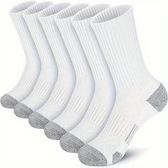 5 Pairs Cotton Basketball Sports Crew Socks US7 10 5