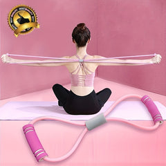 Yoga Elastic Tension Band Home Gym Pilates Fitness Arm Shoulder