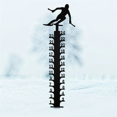 Snow Gauge Christmas Snowflake Measuring Stick Garden Stakes
