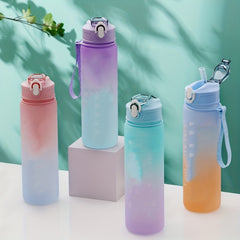 Time Marker Water Bottle Leakproof Fitness Sports Cup