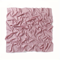 Satin Square Scarf Soft Solid Hijab Large Turban Head Wrap 109x109