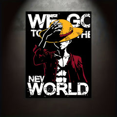 Anime Art Canvas Poster Japanese Straw Hat Boy Canvas Painting