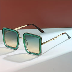 Stylish Square Sunglasses Women Vintage Oversized UV400 Eyewear