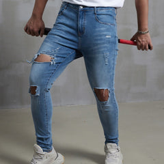 Men's Ripped Slim Pencil Pants