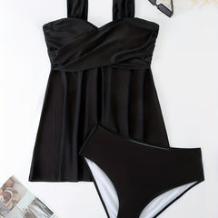Cross Front Tankini Set