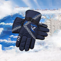Thickened Ski Gloves Waterproof Cycling Gloves Brown