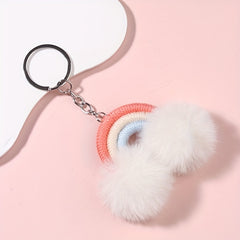 Rainbow Key Rings For Girls - Novel Bag Keychain