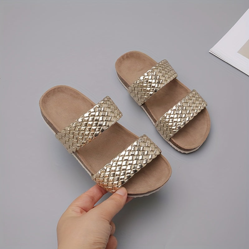 Girls' Open Toe Slippers Lightweight Breathable Outdoor Beach Summer Shoes