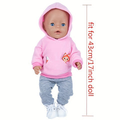 Little Fox Sweater Set for 17" Doll - Doll Clothes Set