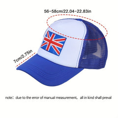 British Flag Trucker Hat Unisex Baseball Cap Lightweight Adjustable Sunscreen