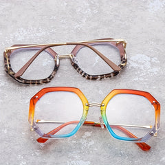 Polygonal Frame Anti Light Men's Glasses