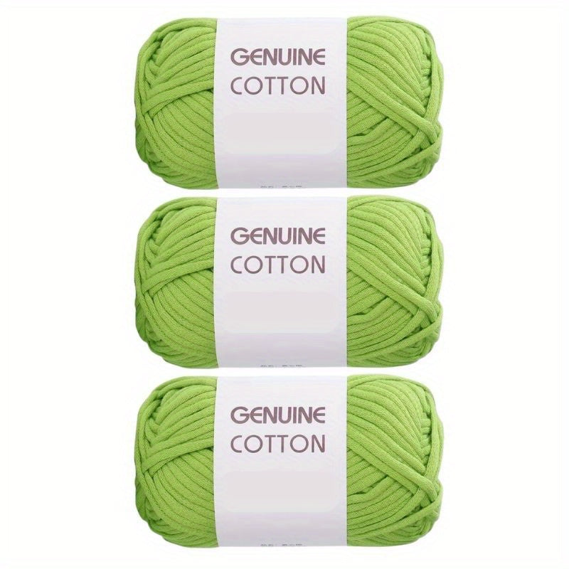 3 Skeins Cotton Nylon Blended Yarn for Knitting Weaving Crocheting