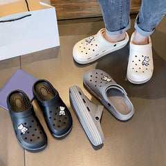 Men's Slip On Platform Clogs with Charms Outdoor Shoes