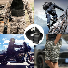 Men's Buckle Belt with Hidden Pocket Training Pants