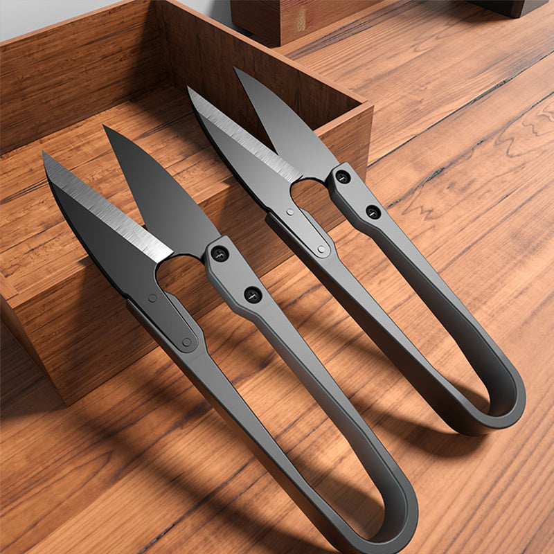 2pcs Carbon Steel Sewing Scissors Trimming Nippers U Shape Clippers
