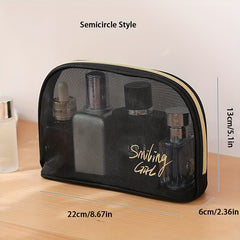 Portable Mesh Makeup Storage Bag Large Capacity Outdoor Travel Toiletries