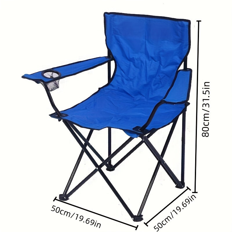 Portable Folding Chair with Armrest for Outdoor Picnic Beach