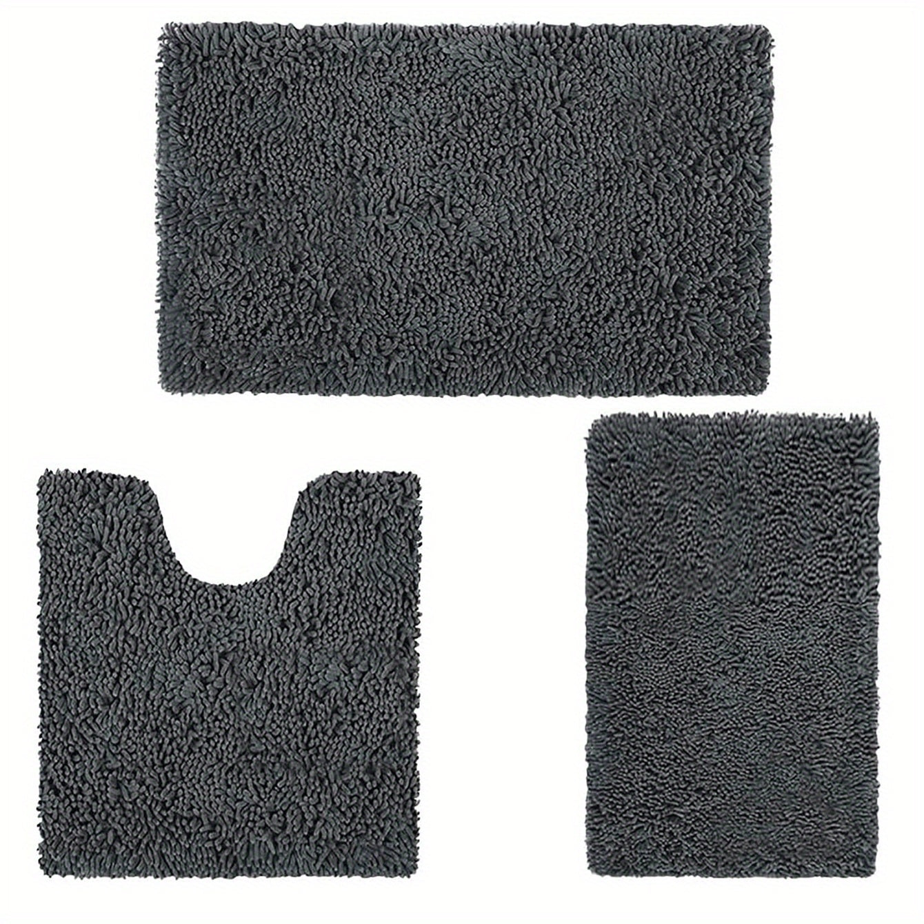 3pcs Non slip Floor Mat Plush Indoor Mat Bathroom Mat Bathroom Floor Mat