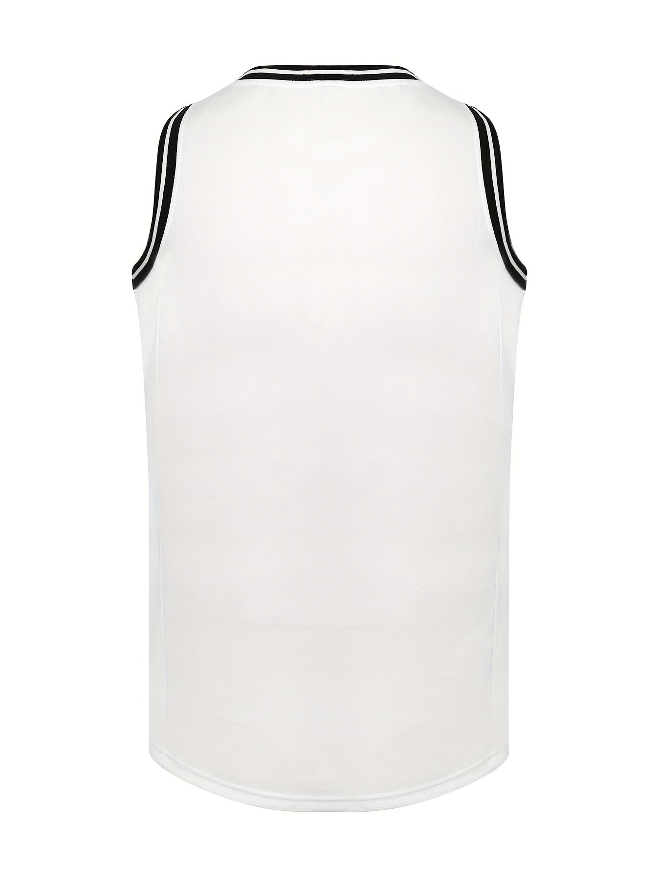 Men's Solid Basketball Jersey Active Breathable Sleeveless Shirt