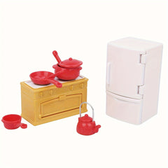 Forest Family Children's Mini Doll House Kitchen Furniture Set