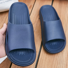 Men's Non Slip Slides Lightweight Open Toe Quick Dry Slippers