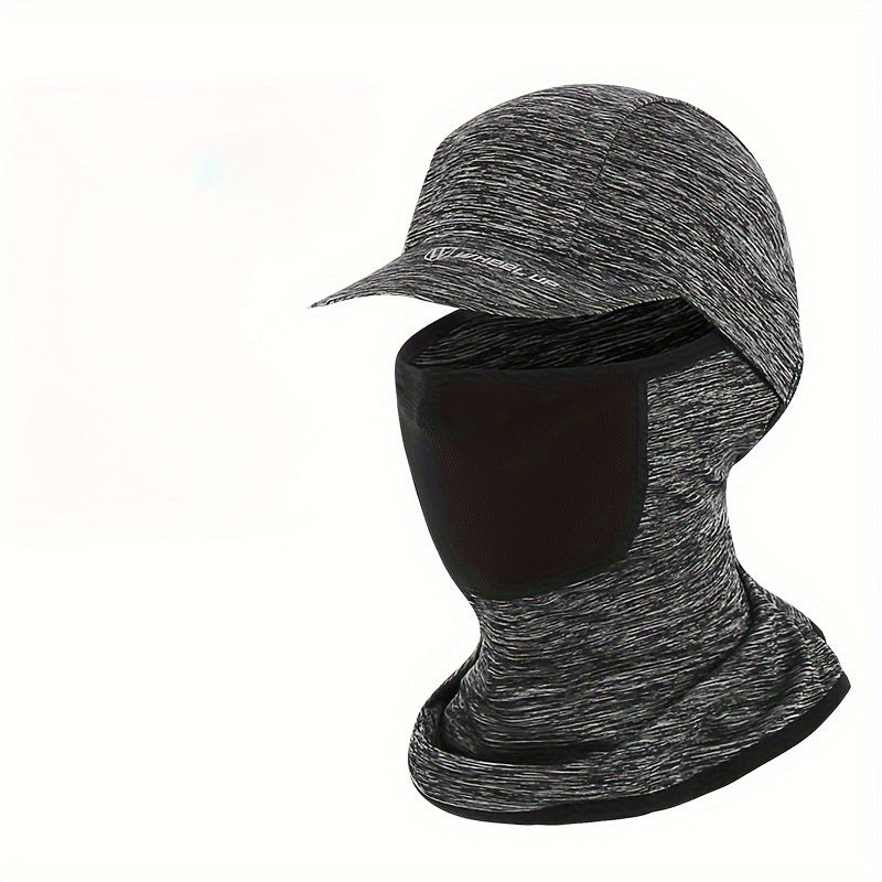 Ice Silk Balaclava Summer Hood Full Face Cover Mask Cap Hat with Brim