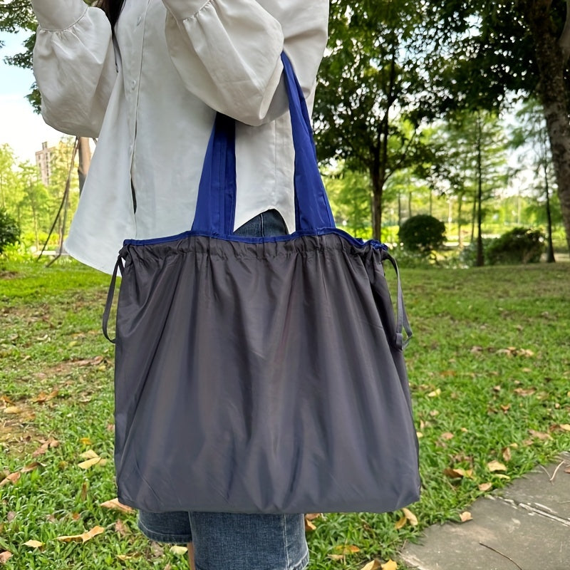 Foldable Drawstring Travel Bag Reusable Grocery Shopping Bag
