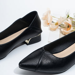 Women's Chunky Low Heel Slip On Pointed Toe Shoes Lightweight