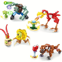 418pcs Halloween Building Blocks Toy Kit - Zombie Mecha Shape Shifting Toys