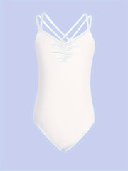 Girls Sweet Sleeveless Dance Suit For Ballet Gymnastics Practice