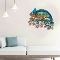 3D Chameleon Wooden Puzzle Model Assembly 4mm Thickness
