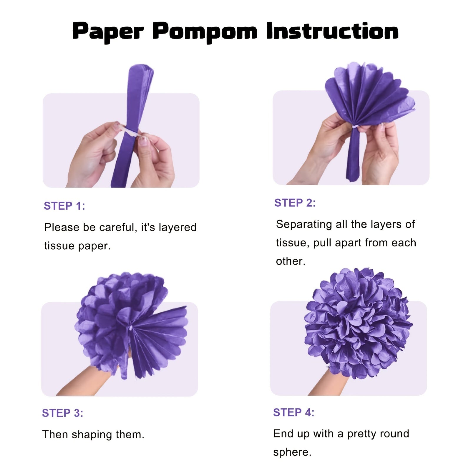 12pcs Halloween Party Decorations Tissue Paper Pom Poms Rustic Retro Baby Shower