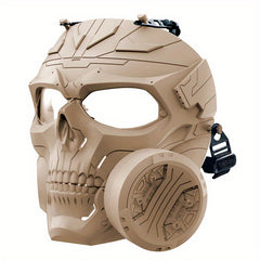 Halloween Mask Mechanical Skull Double Fan Tactical Protective Mask