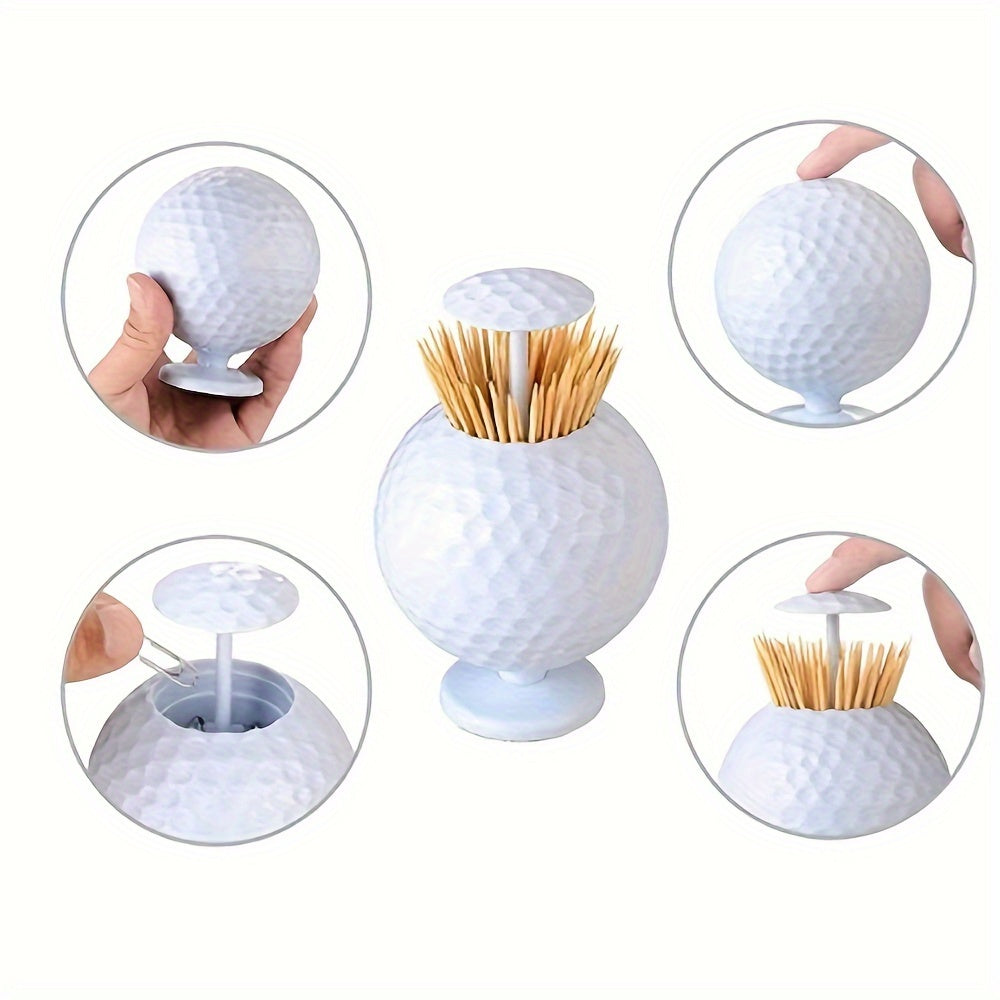 Golf Toothpick Tube Press Automatic Toothpick Box Portable Toothpick Bucket
