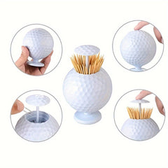 Golf Toothpick Tube Press Automatic Toothpick Box Portable Toothpick Bucket
