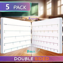 10Pack Fraction Dry Erase Number Line Small Board Sheets Math Teacher Classroom