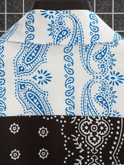 Men's Paisley Pattern Short Sleeve Shirt