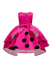 Girls Princess Dress Polka Dot Ruffles Dress for Party