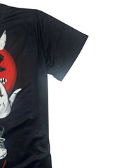 Men's Devil Pattern Sports T shirt Casual Stretch Round Neck Tee Shirt