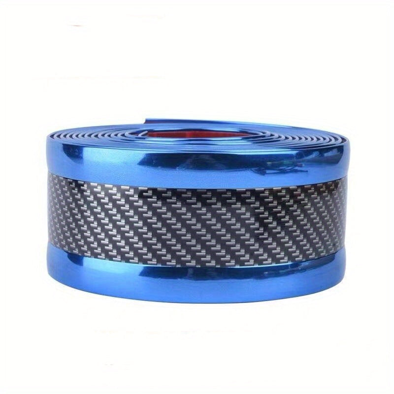 Car Door Edge Rear Bumper Scratch Protector Strip Carbon Fiber Pattern