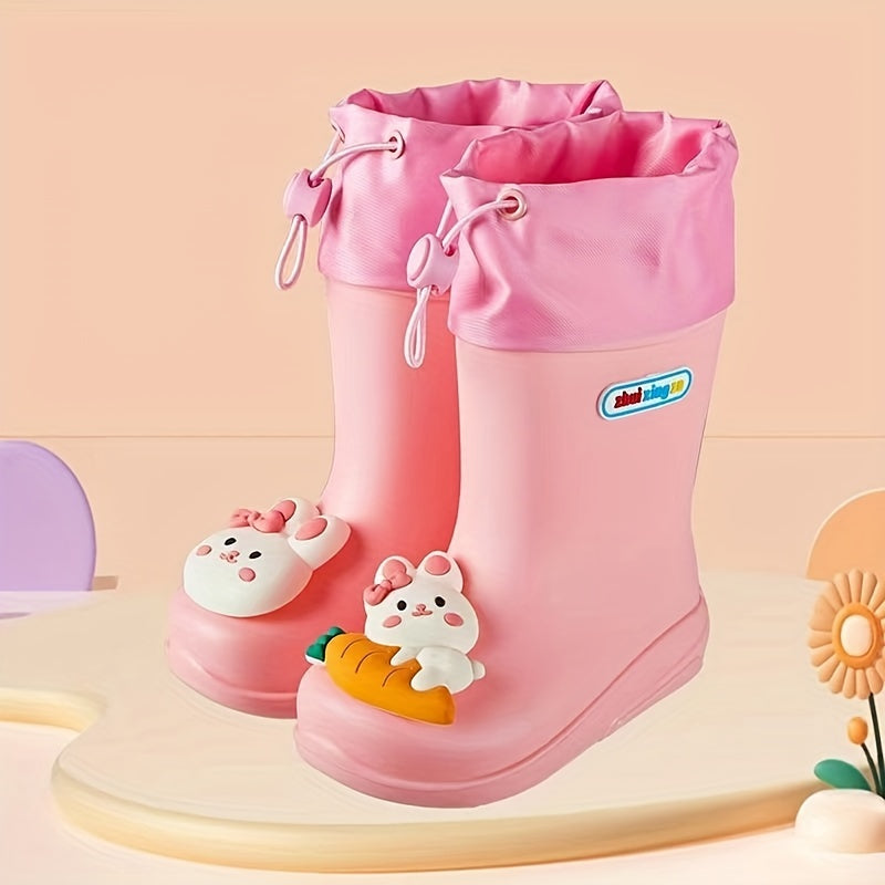 Girls' Cartoon Rain Boots Non-slip Waterproof Shoes All Seasons