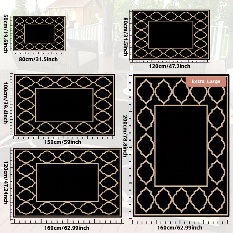 Anti Slip Indoor/Outdoor Area Rug Low Pile Easy Maintenance