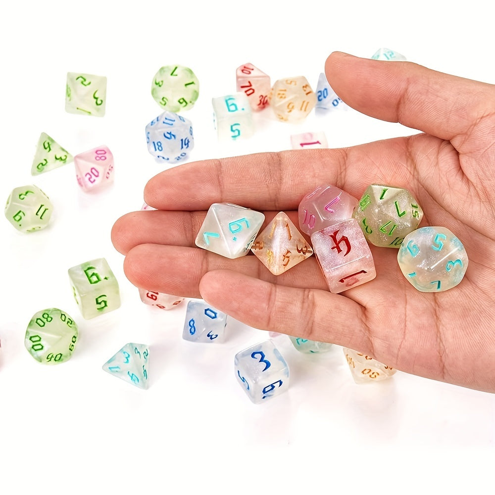 7pcs Acrylic Opaque Polyhedral Dice Set for Table & Role Playing Games