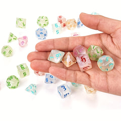 7pcs Acrylic Opaque Polyhedral Dice Set for Table & Role Playing Games