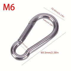 Stainless Steel Carabiner Snap Hook for Keychain and Outdoors