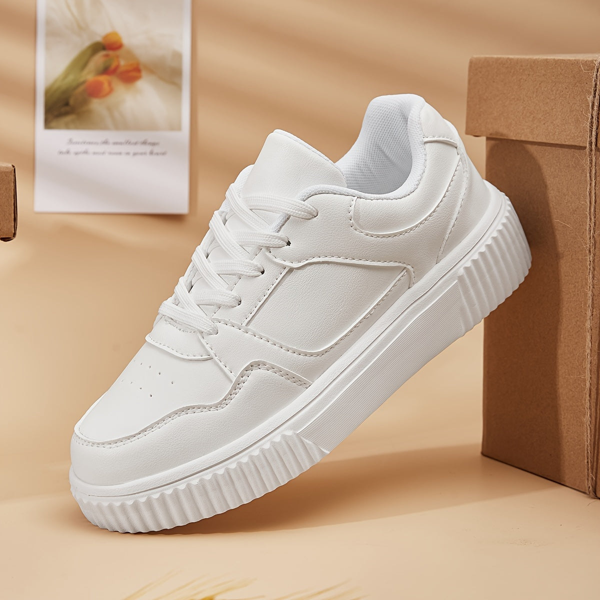 Lace-up Breathable Skate Shoes Women's Low Sneakers