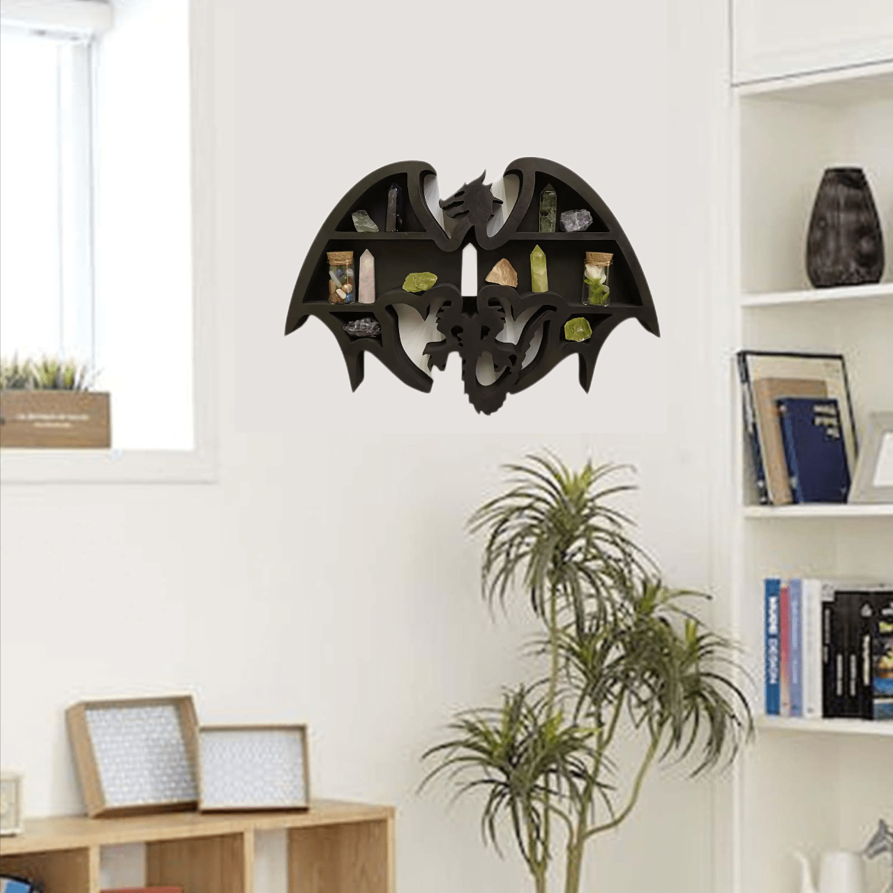 Gothic Dragon Crystal Holder Display Shelf Home Decor
