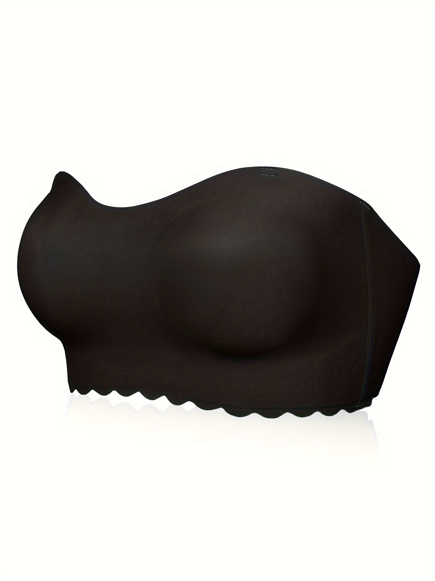 3pcs Scalloped Wireless Push Up Strapless Bra Women's Lingerie
