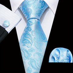 Mens Paisley Necktie Silk Western Dress Tie For Wedding