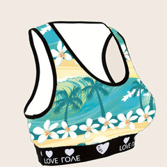 Tropical Print Racer Back Bralette